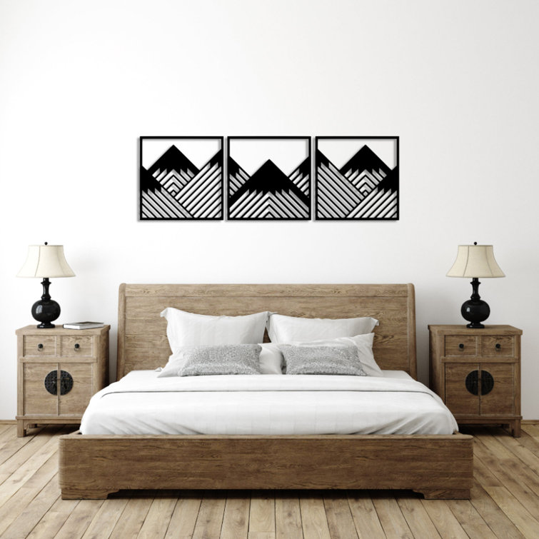 Metalplex 3 Piece Geometric Mountains Wall Décor Set Wayfair